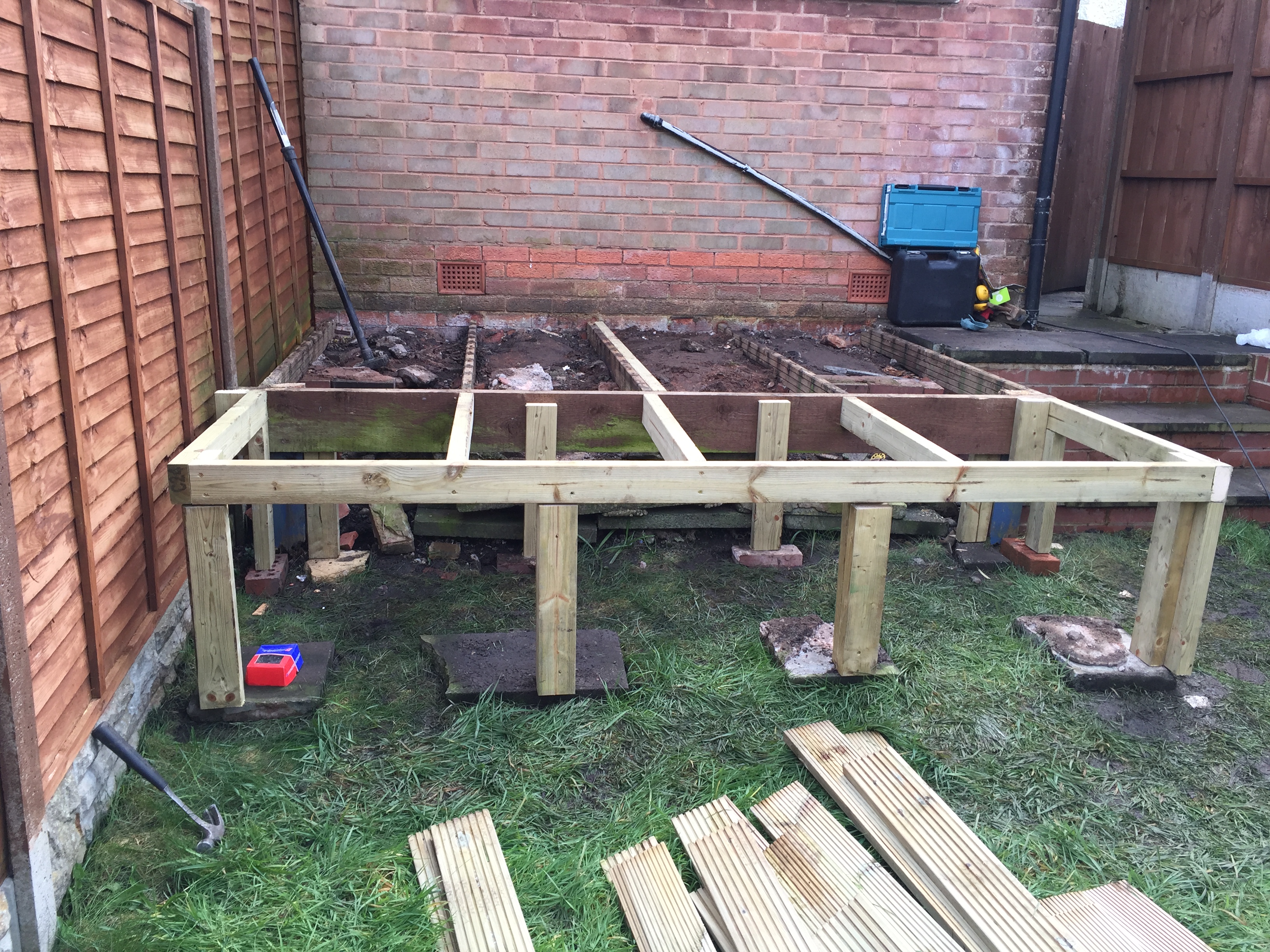 Decking framework extended