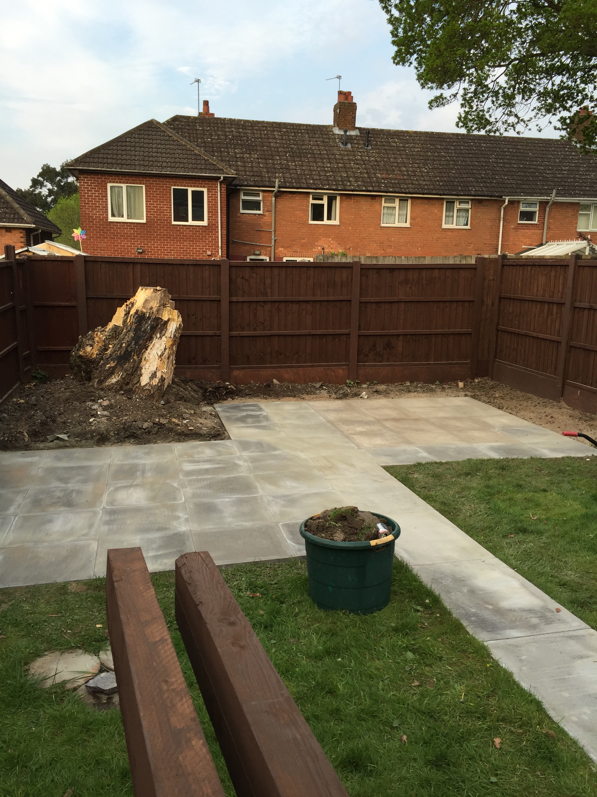 All 2'by2' slabs laid down