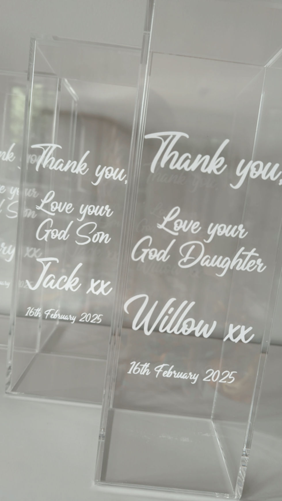 Thumbnail: Acrylic Champagne Bottle Gift Box personalised