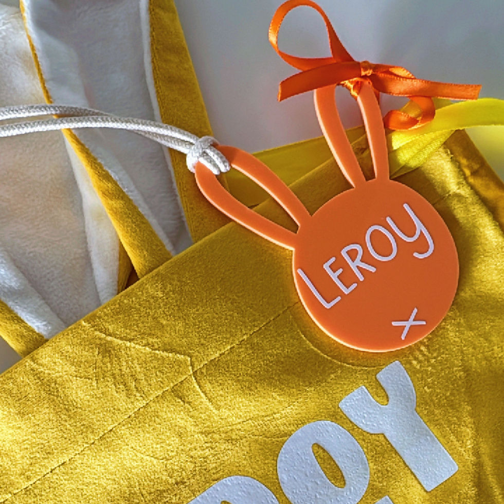 Thumbnail: Personalised Acrylic Bunny - Shaped Gift Tag