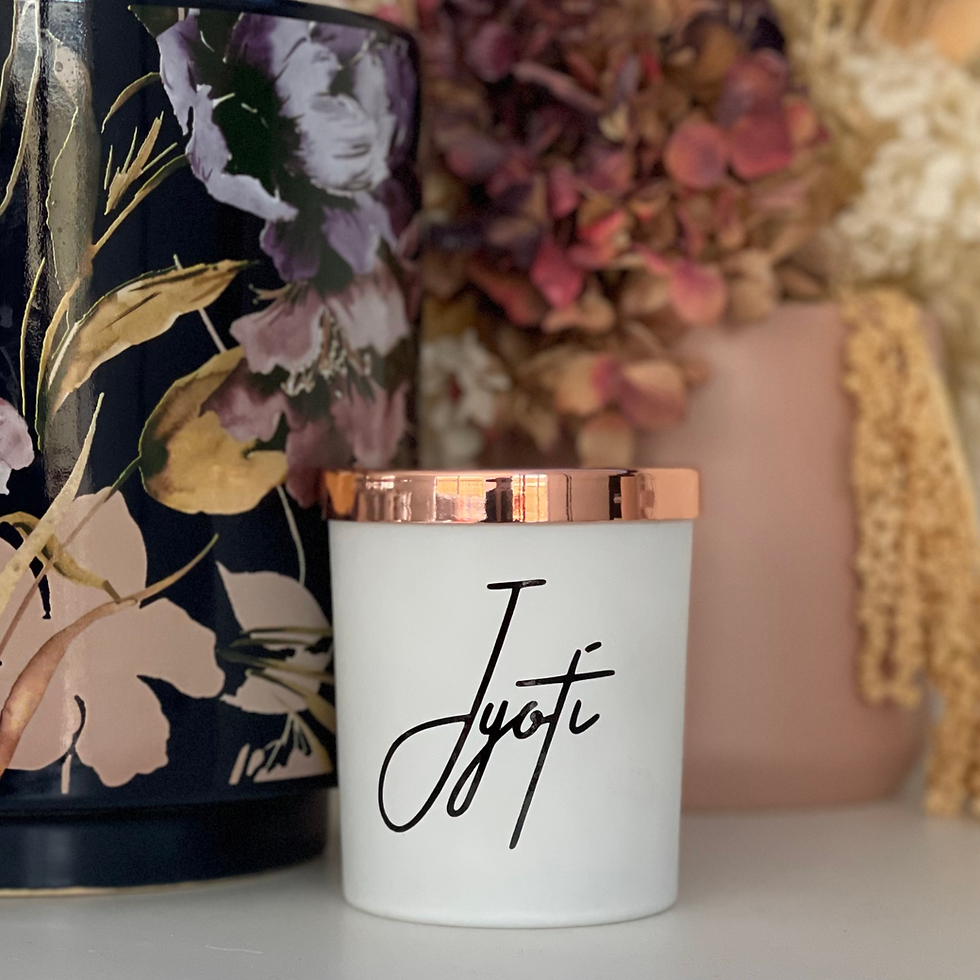 Thumbnail: Valentines Day Personalised Candles - White & Rose Gold