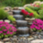 backyard pondless waterfall without a pond multiple levels no pond with flowers