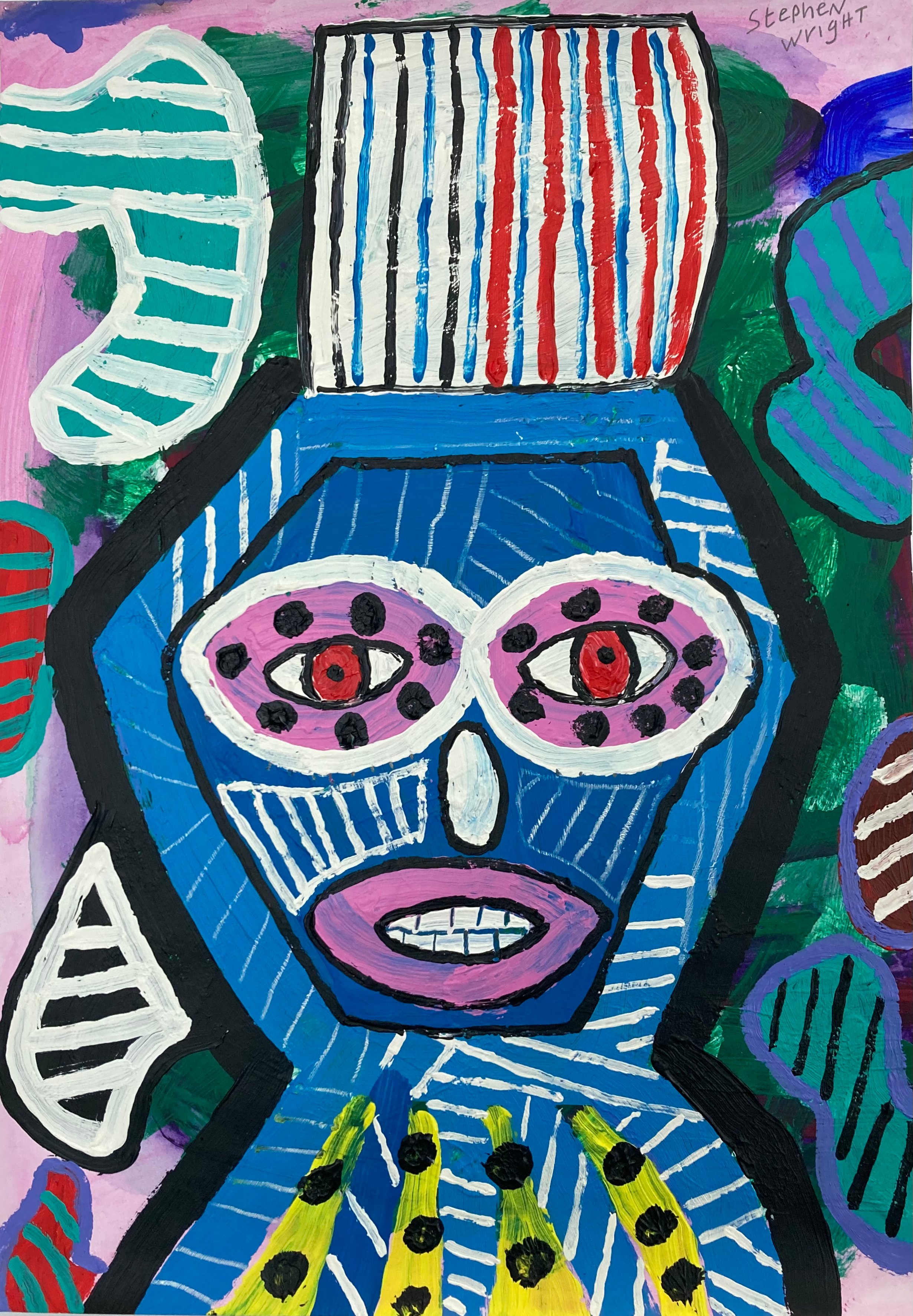 Blue Face 2 Painting