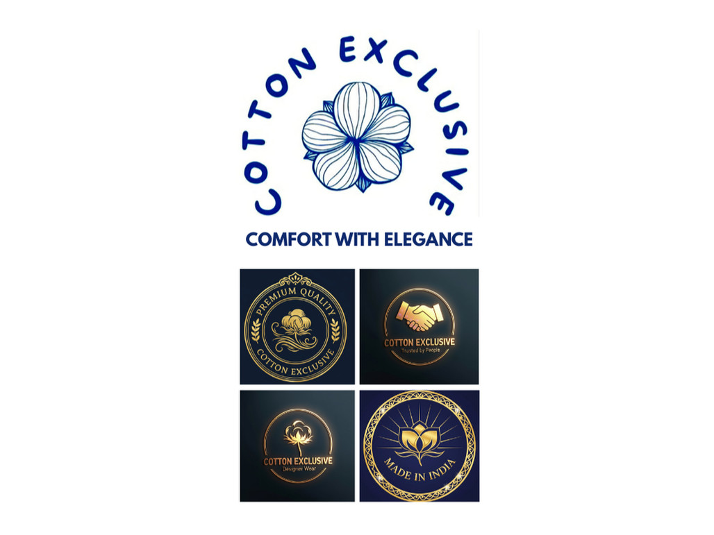 Cotton Exclusive marked by Premium Quality, Trusted by People, Designer Wear, & Made in India—reflecting Comfort & Elegance.
