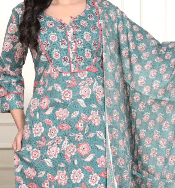 Cotton Exclusive Premium Cotton fabric Ethnic Wear, Stylish, Elegant,Beautiful,Breathable, 100% Soft,Skin-friendly, Easy-care