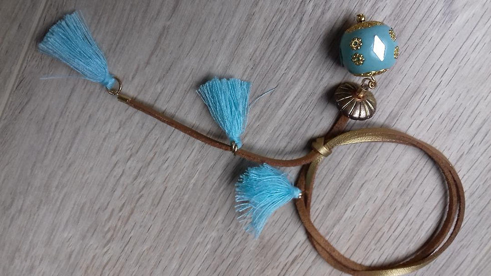 Miniature : BRACELET PERLE ET POMPONS