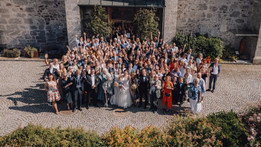 Hochzeitsgesellschaft, Gruppenfoto