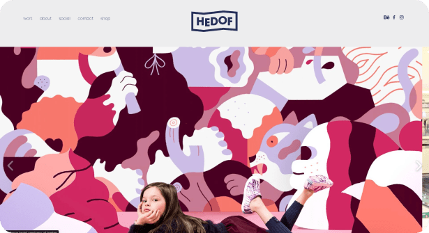Site de Hedof, criado com Wix