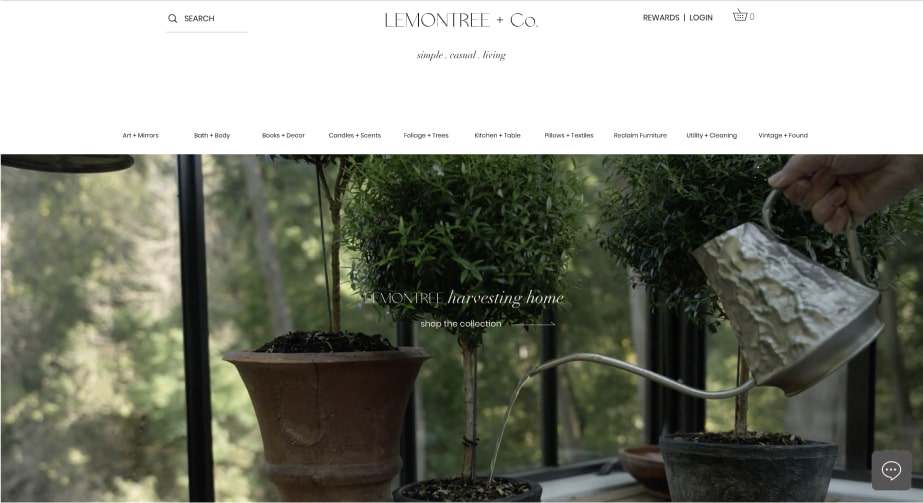 Lemon Tree + Co, creado con el creador de sitios web de Wix.