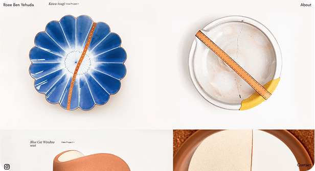 Sitio web de Roee Ben Yehouda, creado con Wix