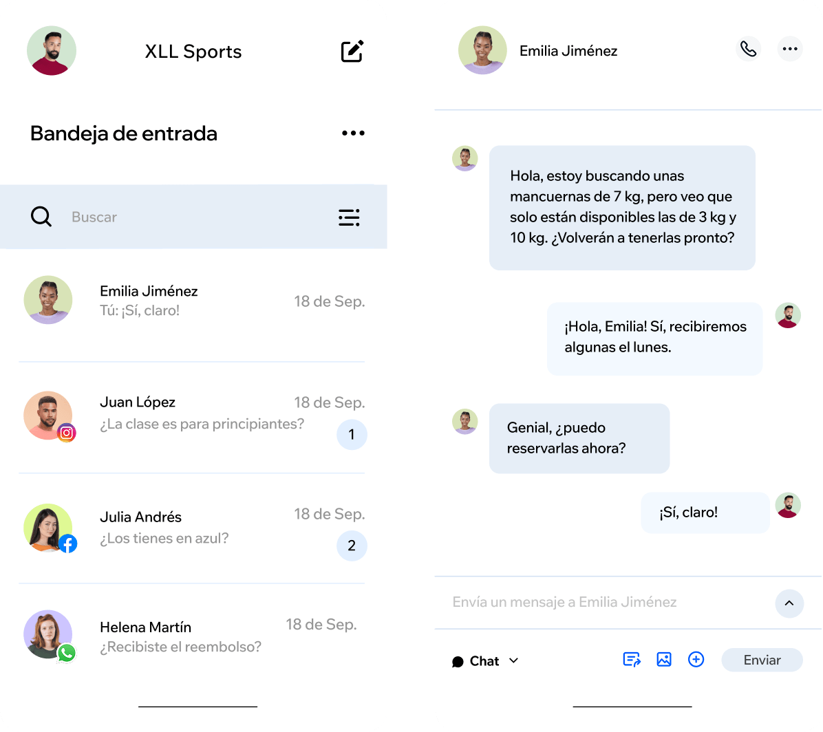 Gestión de sitio web desde un dispositivo móvil.