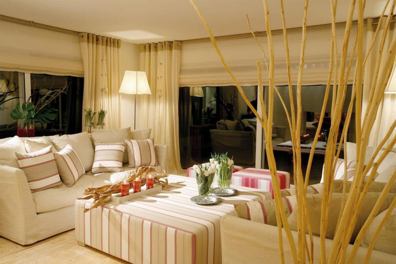 Lounge photo at night in Spaces in Villa Marina in ELOUNDA CRETE