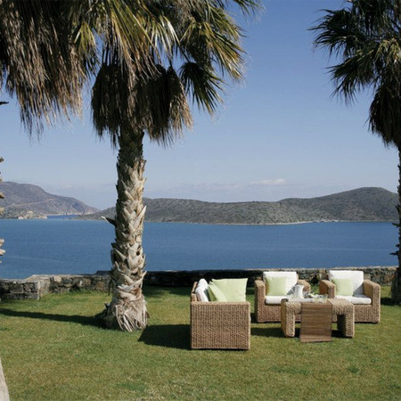 Palm trees in Villa Marina in ELOUNDA CRETE