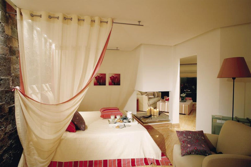 Bedroom decoration in Spaces in Villa Marina in ELOUNDA CRETE