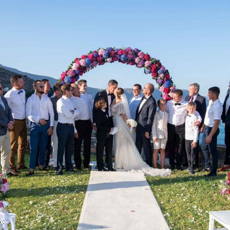 wedding ceremony in Villa Marina in ELOUNDA CRETE