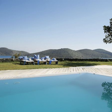 Pool view in Villa Marina in ELOUNDA CRETE