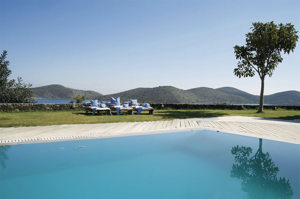 Pool view in Villa Marina in ELOUNDA CRETE