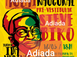 Comunicado: adiada Aula Inaugural do Pré-Vestibular 2020