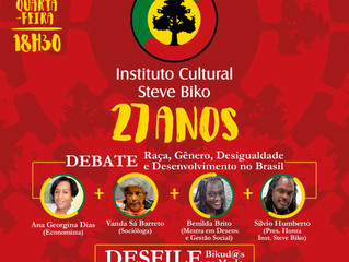 Instituto Steve Biko celebra 27 anos com palestra e desfile de empreendimentos negros!