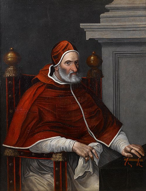 Retrato del papa Pio IV, quien concedió el privilegio a la parroquia de Santiago El Mayor de Belalcázar, ocupando su cargo en la Santa Sede entre los años 1559 a 1565 y durante cuyo mandato tuvo lugar el famoso Concilio de Trento. Cuadro: atribuido a Scipione Pulzone.