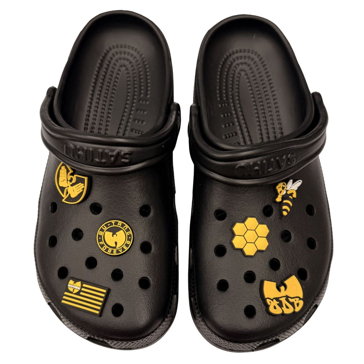 Wu-Tang Clan Black Clogs with Charms