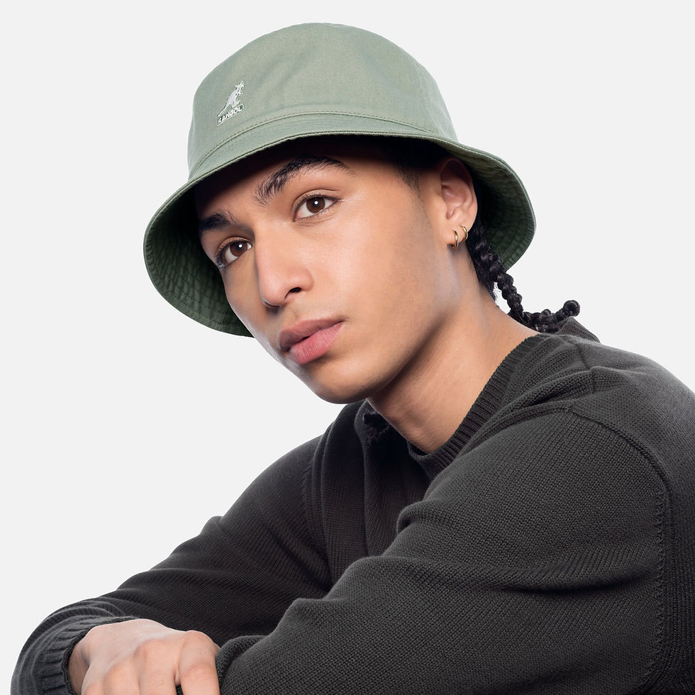 縮圖：Kangol Hazy Indigo Cross Weave Bucket Hat