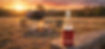 Caravan campsite with campfire and Keepn' It Country magnetic stubby holder