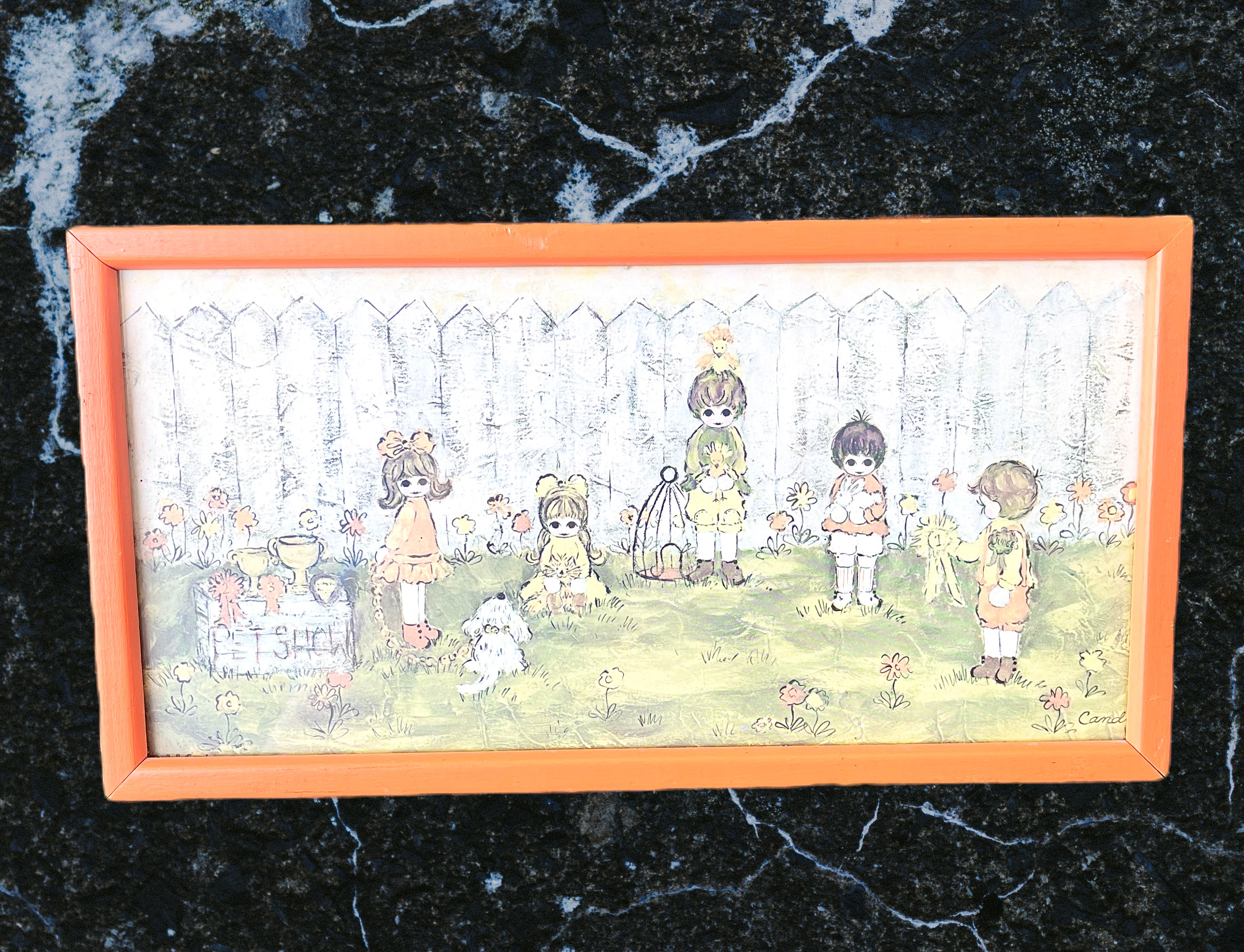 1960's Pet Show, Children and Animals framed print