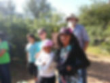Our students on a park tour