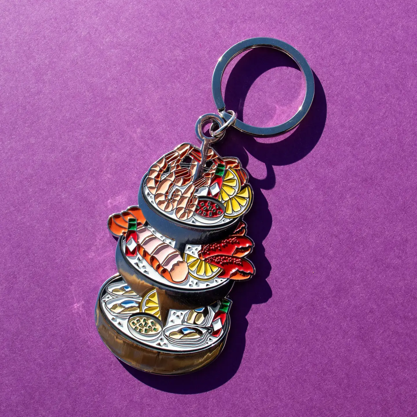 Seafood Tower Keychain