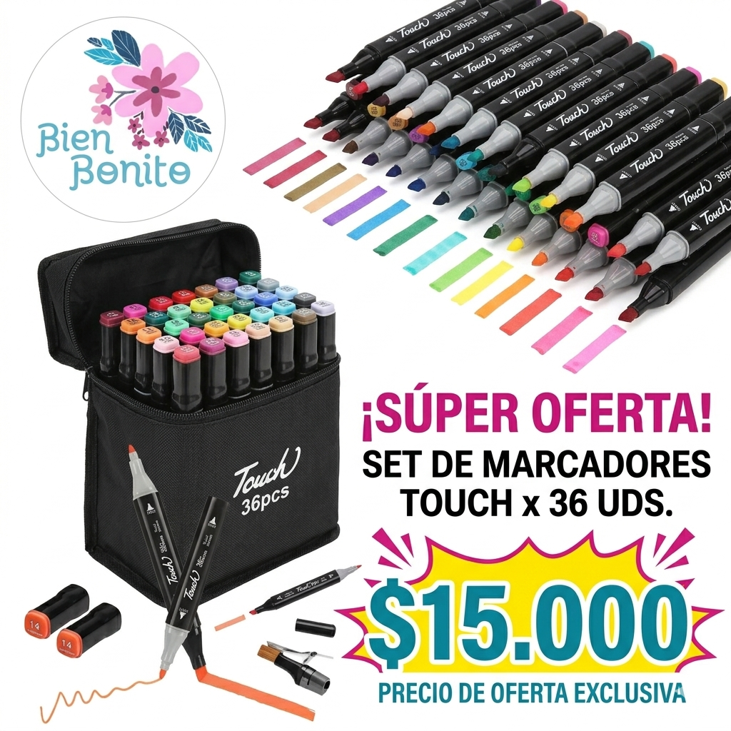 Set de 36 marcadores Touch – Doble punta