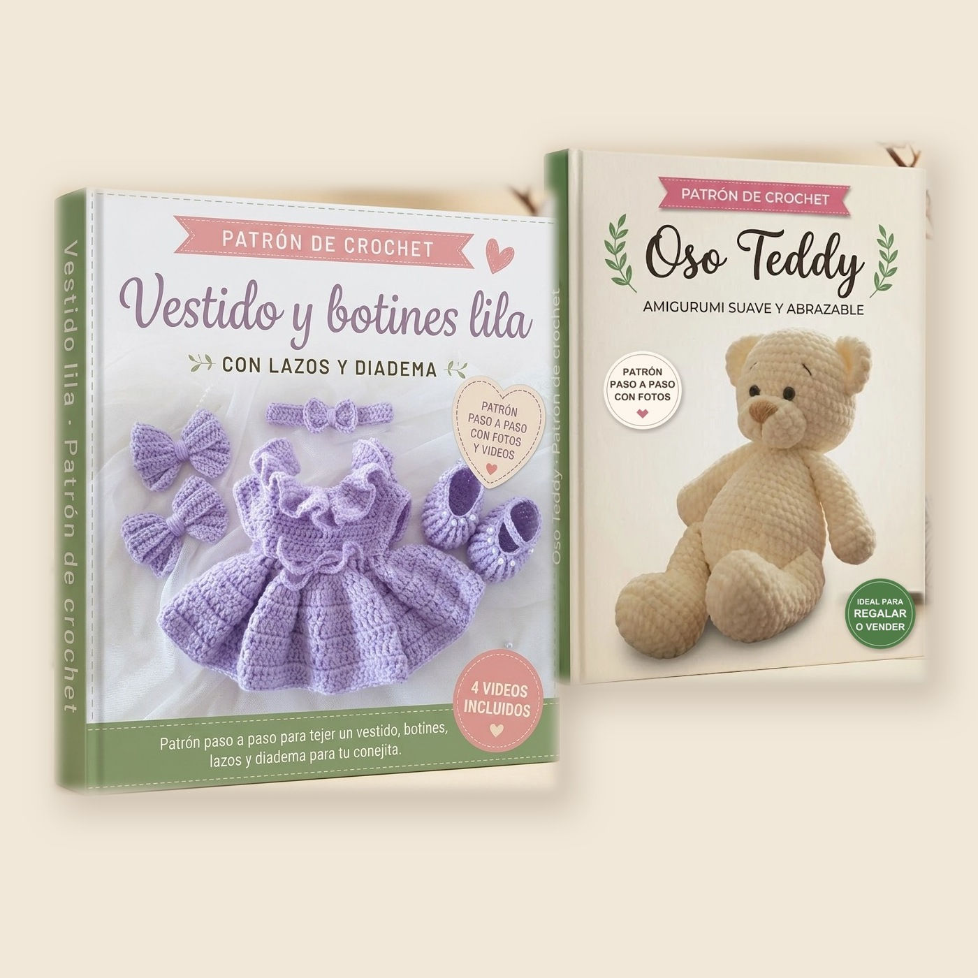 Pack Vestido lila + Oso Teddy