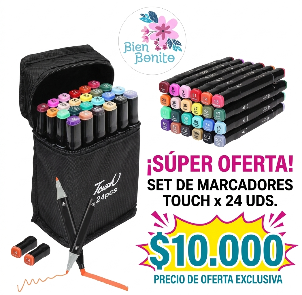 Set de 24 marcadores Touch – Doble punta