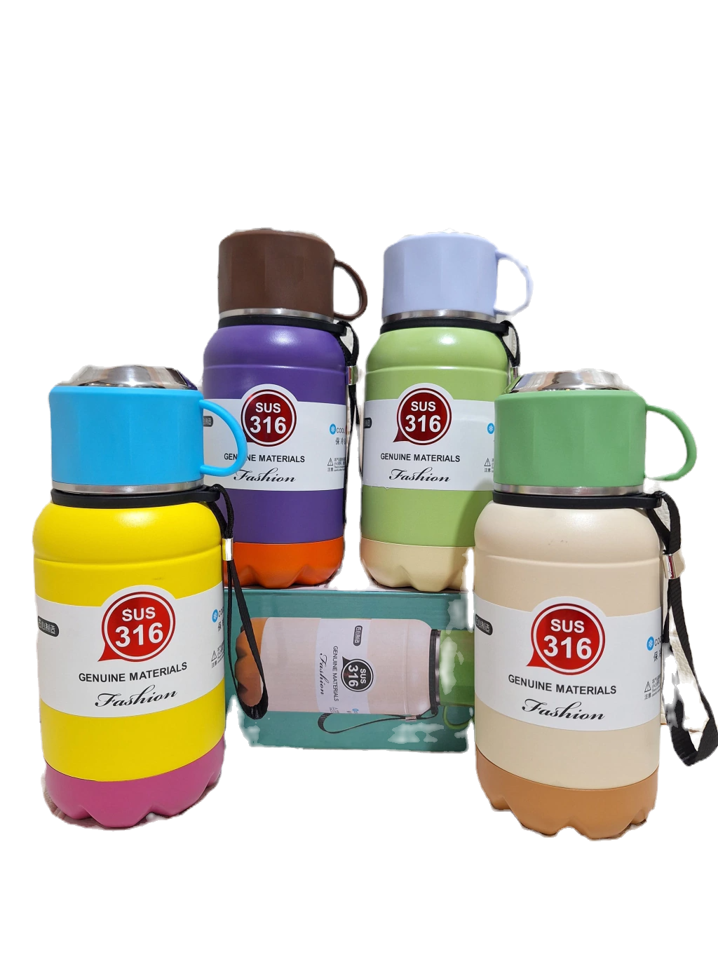 🧊 Botella térmica de 800 ml con tapa tipo taza 🧃