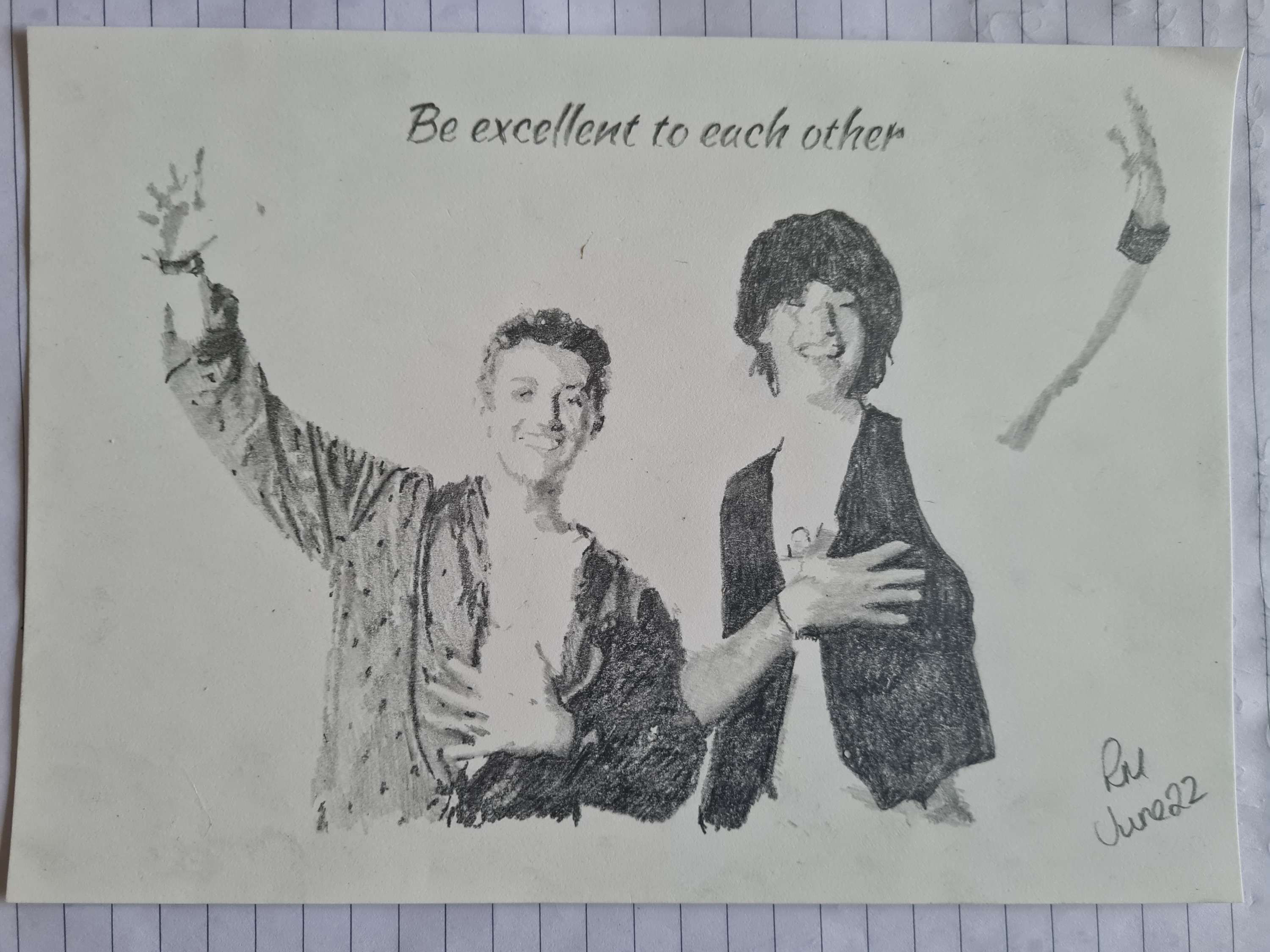 A5 Sketch of Bill and Ted