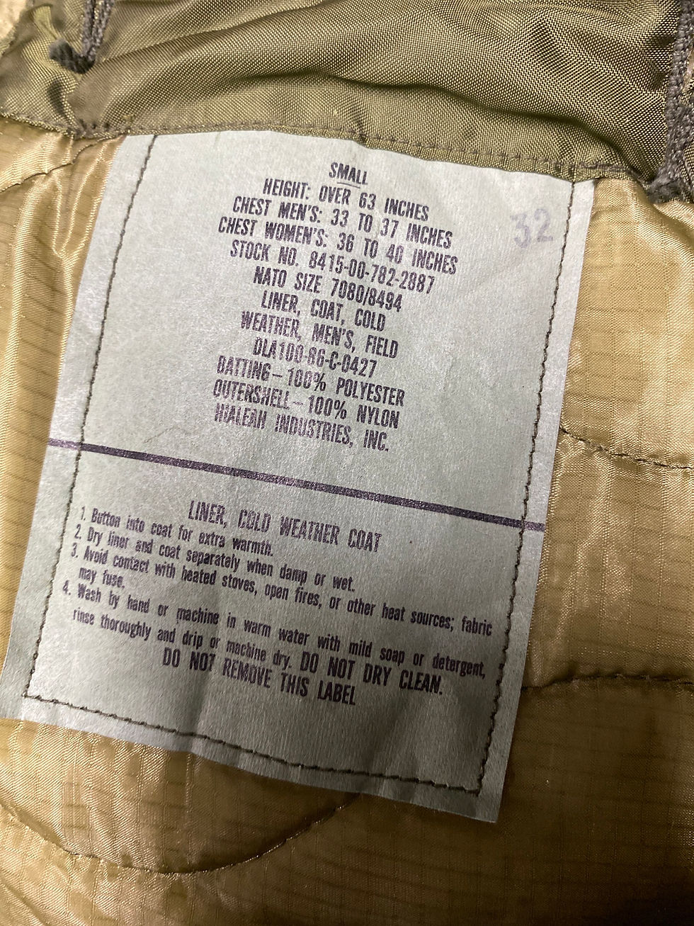 Thumbnail: Jacket Liner-No Button Style 
