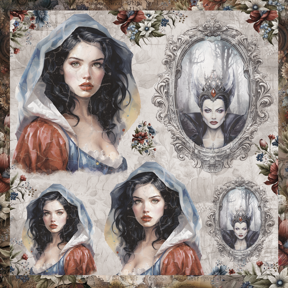 Miniature : Collection Mirror Mirror - BellaLuna Crafts - 12 pages 20x20 - Découpes
