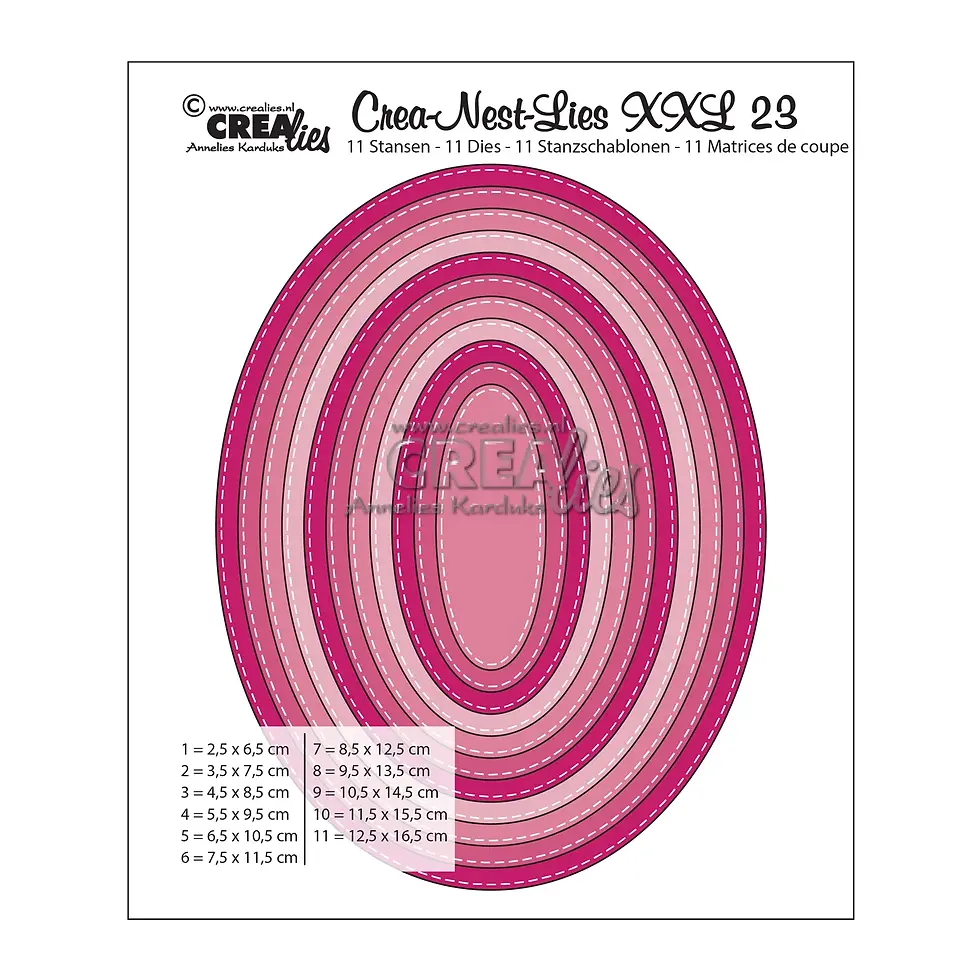 Matrices de Découpe Ovales - Crealies