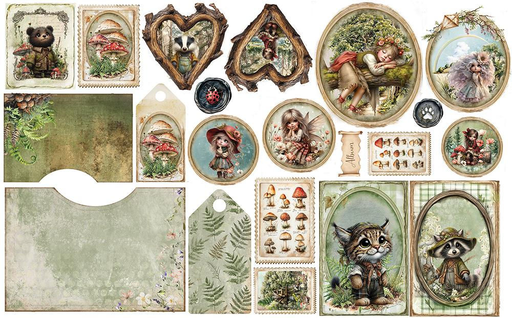 Collection Friends of the Forest - 9 pièces de tissu