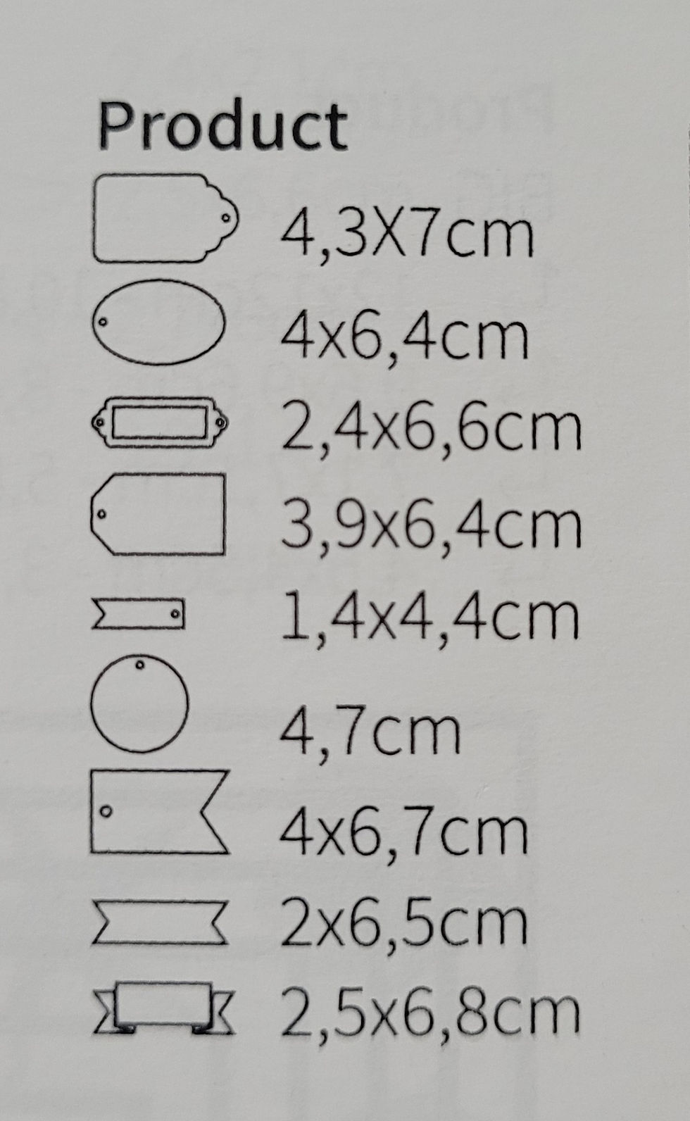 Miniature : Matrice de Découpe - Etiquettes