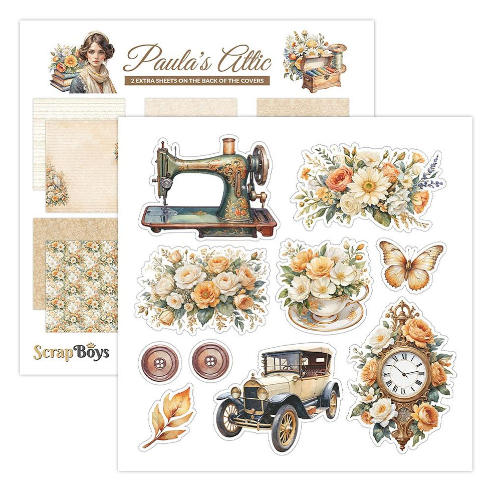 Miniature : Collection Paula's Attic - Scrapboys - 24 pages rv 15x15