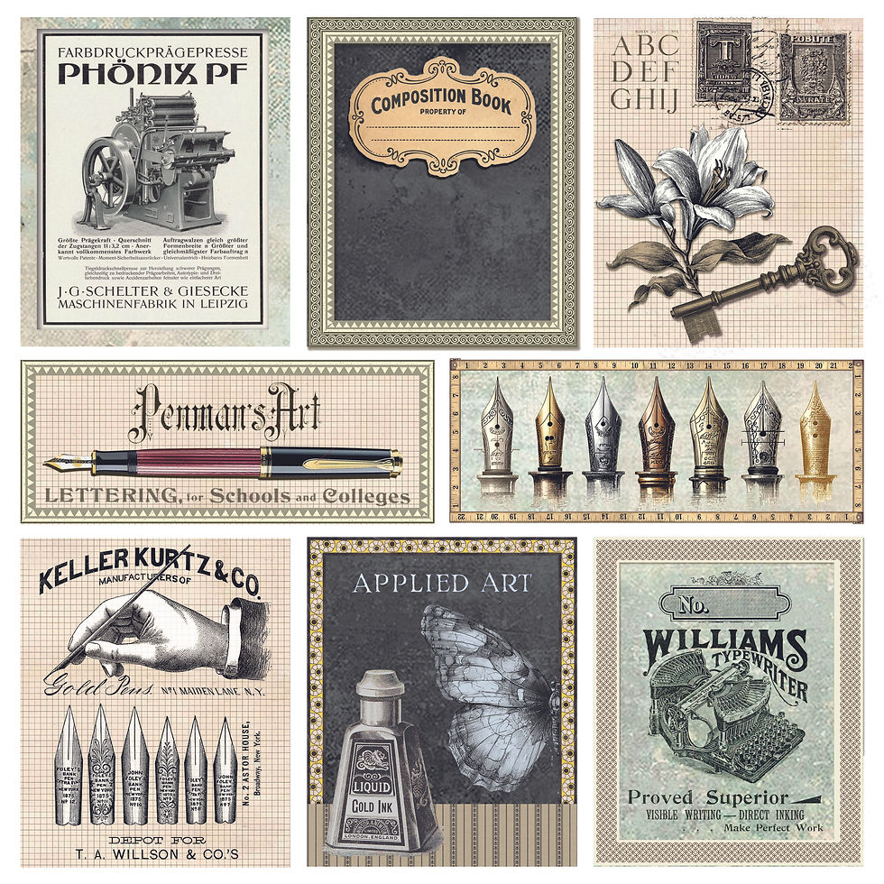Miniature : Collection Typographic - Ciao Bella - 8 pages 30x30 - Pattern