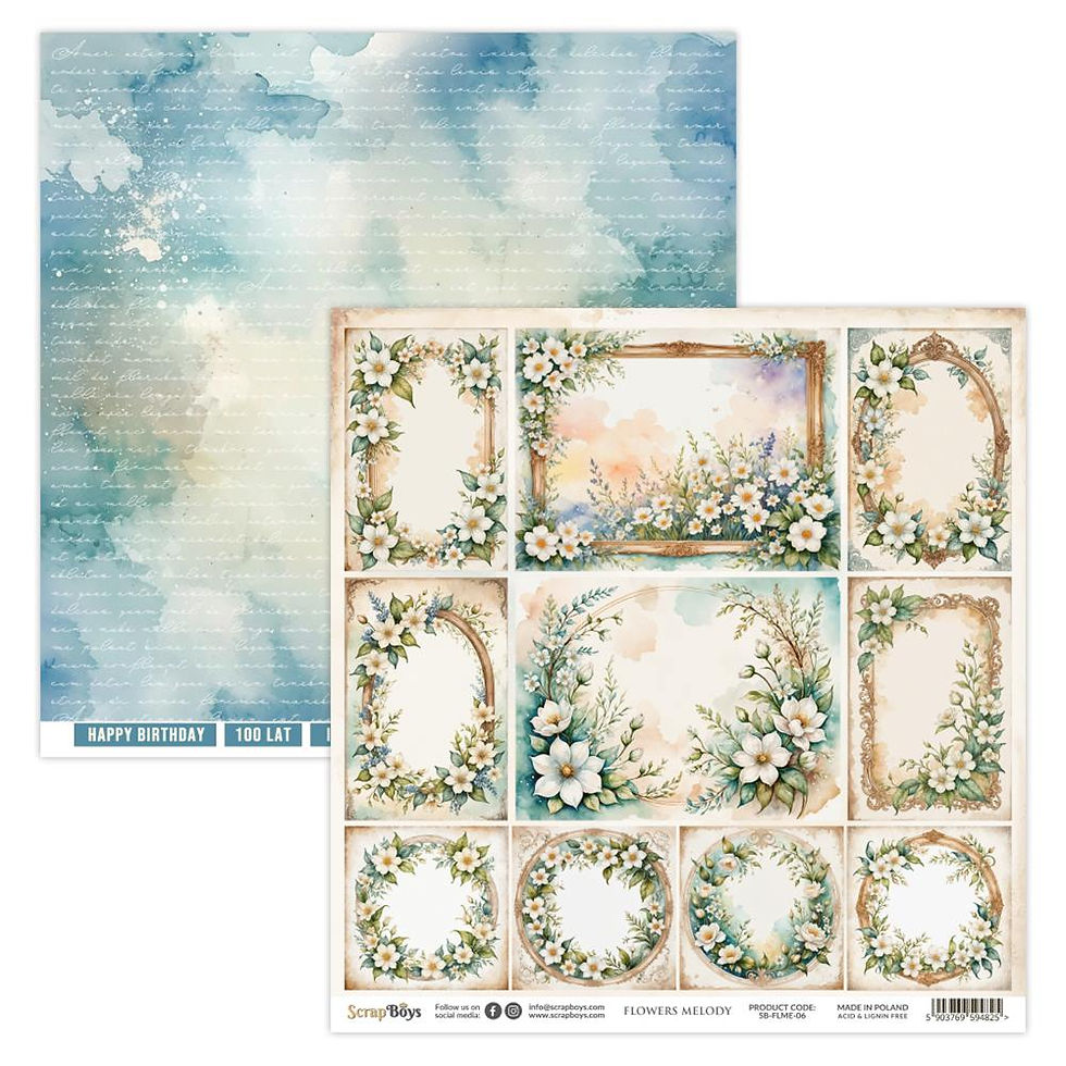 Miniature : Collection Flowers Melody - Scrapboys - 24 pages rv 15x15