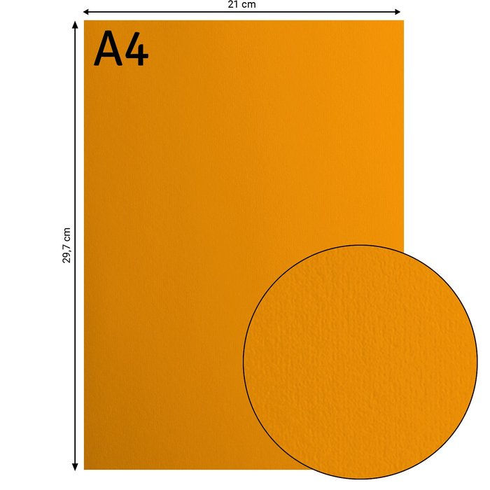 Miniature : Cardstock Lisse Florence - Mango - A4 - 10 feuilles de 216g