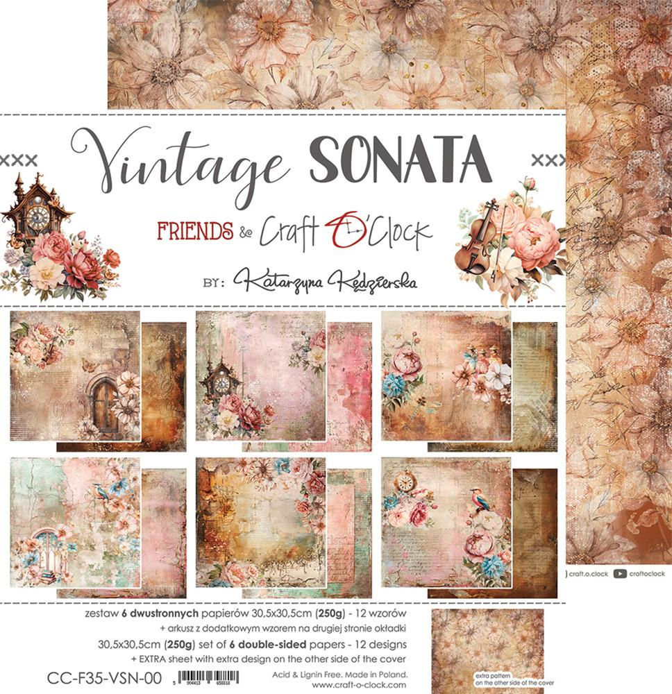 Miniature : Collection Vintage Sonata - Craft O'Clock - 6 pages rv de 30x30