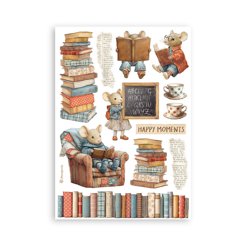 Miniature : Collection Family - 8 Feuilles autocollantes - Stamperia