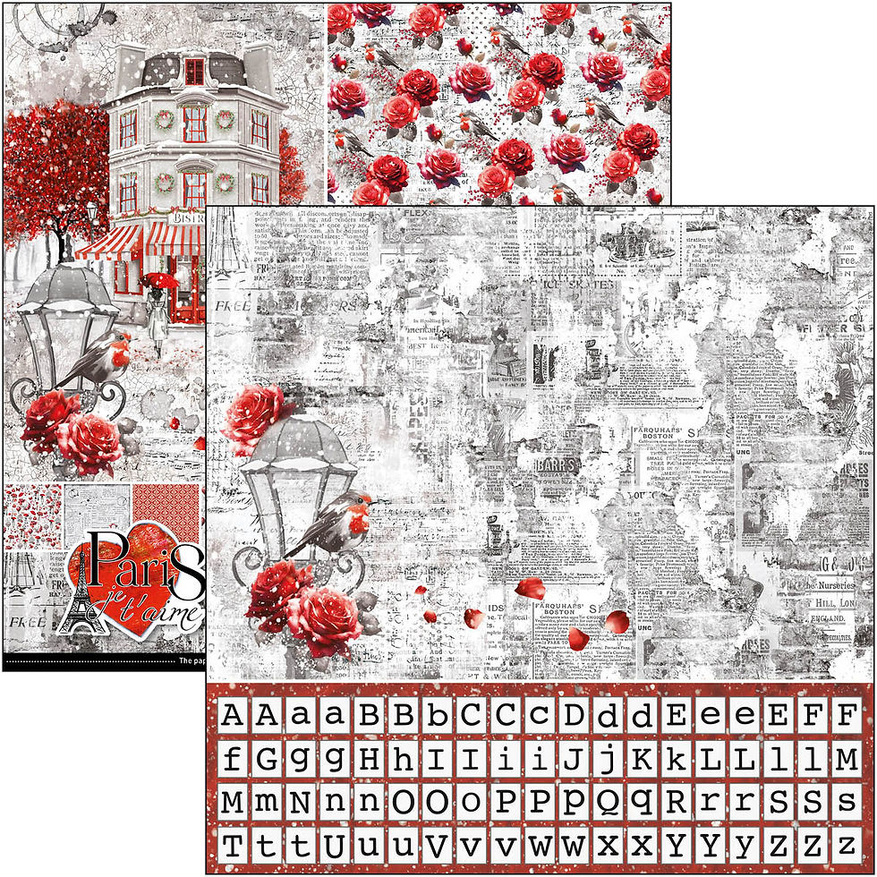 Miniature : Collection Paris Je t'aime - Ciao Bella - 8 pages 30x30 - Patterns