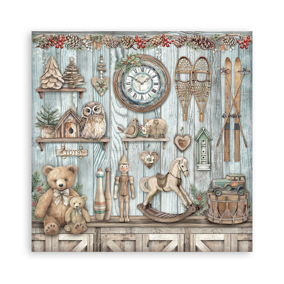 Miniature : Collection The Owl's House - Stamperia - 22 pages 1 face de 20x20
