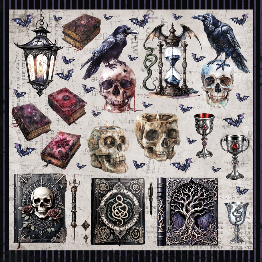 Miniature : Collection Monster Family - BellaLuna Crafts - 12 pages 20x20 - Découpes