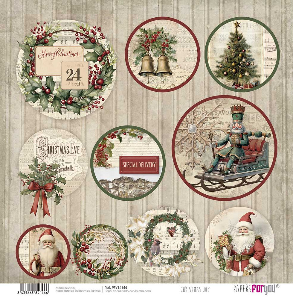 Miniature : Collection Christmas Joy - Papers For You - 12 pages 30x30